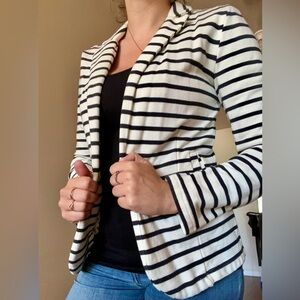 ONLY Black and white striped blazer